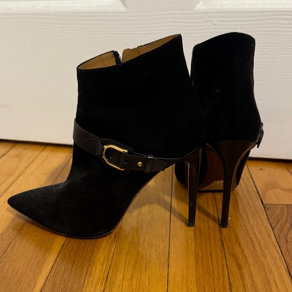 Ralph Lauren Purple Label Black Ankle Booties